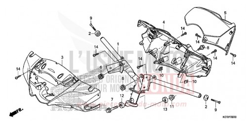 MANETTE DE DIRECTION/REVETEMENT DE GUIDON SH125ADE de 2014